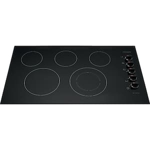 36 in. Radiant Electric Cooktop in Black with 5 Burner Elements, including Quick Boil Burner & Ceramic Glass Surface