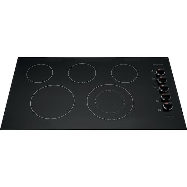 36 in. Radiant Electric Cooktop in Black with 5 Burner Elements, including Quick Boil Burner & Ceramic Glass Surface