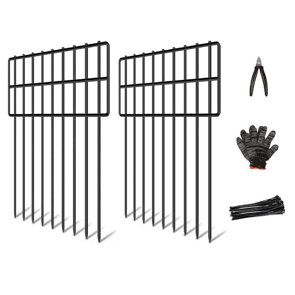 17 in. Metal Decorative Garden Fence 25 Panels for Outdoor Defense Border Fence price history on PriceWatchPro