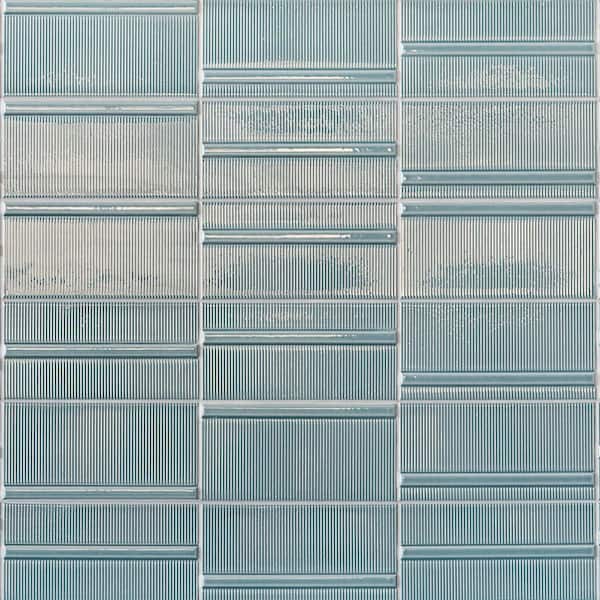 Magnitude Echo Blue 4 in. x 8 in. Polished Ceramic Subway Wall Tile (50 pieces / 10.76 sq. ft. / box)