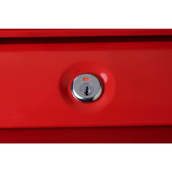 Architectural Mailboxes 2594R Aspen Locking Wall Mount Mailbox Red Aspen Locking 