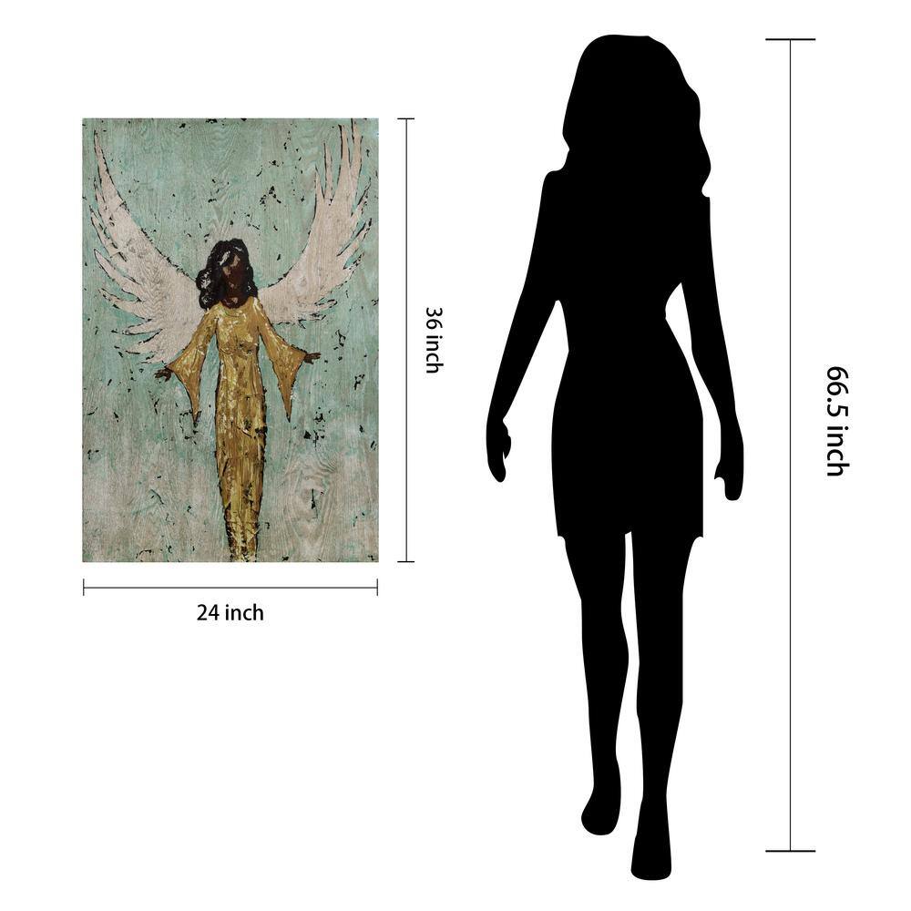Earthly Angel II 24" x 36" Hand-Finished Ash Wood Wall Art