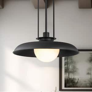 Milo 1-Light Black Mid-Century Danish Inspired Pendant Light