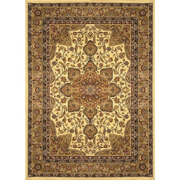 Home Dynamix Royalty Ivory 8 ft. x 10 ft. Indoor Area Rug