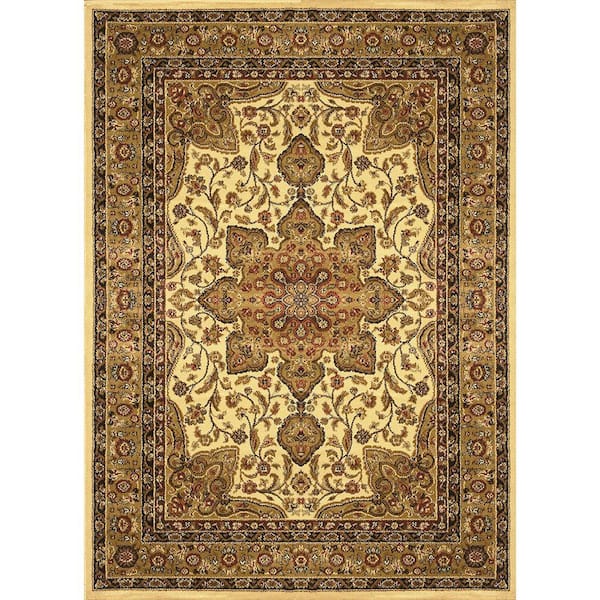 Home Dynamix Royalty Ivory 5 ft. x 7 ft. Indoor Area Rug