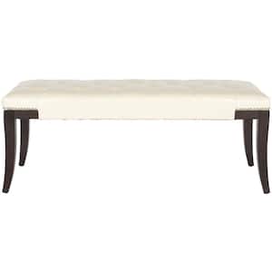 Gibbons White/Cream Upholstered Entryway Bench