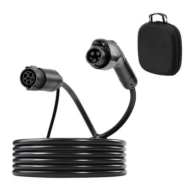 EV Charger Extension Cable, 48Amp 21 ft. J1772 Extension Cord Compatible-120V-240V SAE J1772 Electric Vehicle Chargers