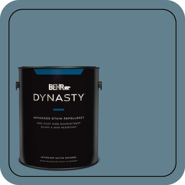 BEHR DYNASTY 1 gal. #S470-5 Blueprint One-Coat Hide Satin Enamel Interior Stain-Blocking Paint & Primer