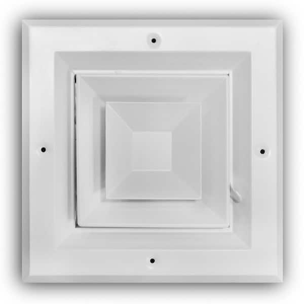 Everbilt 6 in. x 6 in. 4-Way Aluminum Square Ceiling Diffuser in White