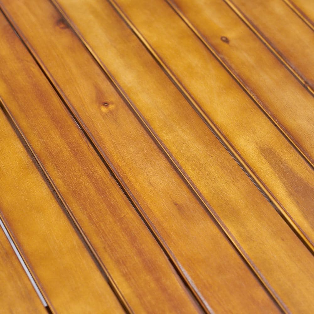 Teak Finish Acacia Wood 5-Piece Outdoor Dining Set