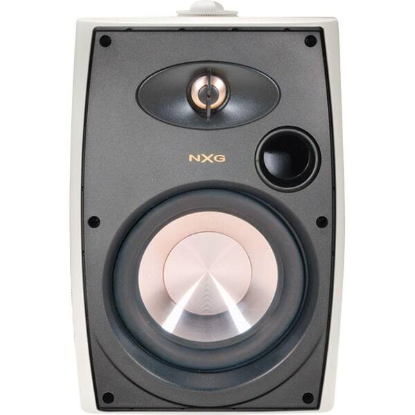 NXG 6.5 in. 125-Watt 2-Way Indoor/Outdoor Weatherproof Speaker System-White-DISCONTINUED