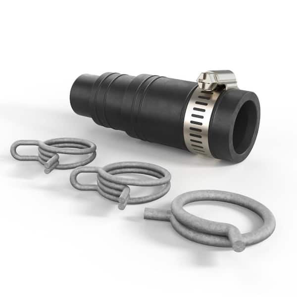 Dishwasher Connector Kit for Garbage Disposal with Adjustable Hose Connections and 3 Spring Clamps