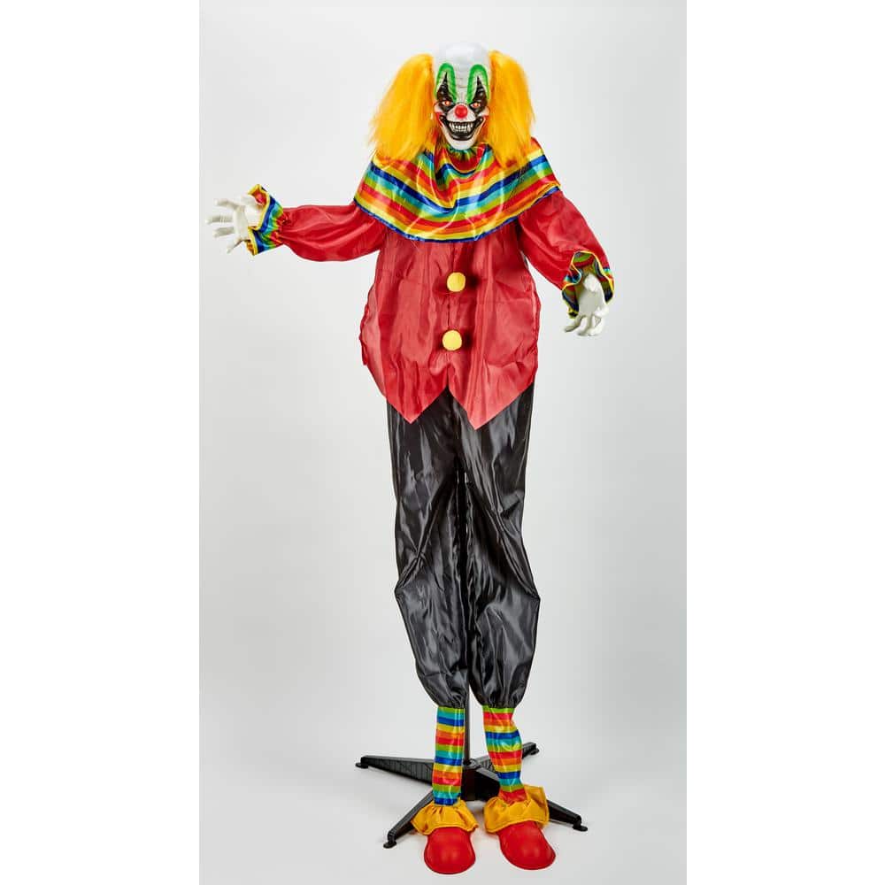 Kwadrant Minder dan Dictatuur 69 in. Lifesize Standing Animated Clown 4341 - The Home Depot