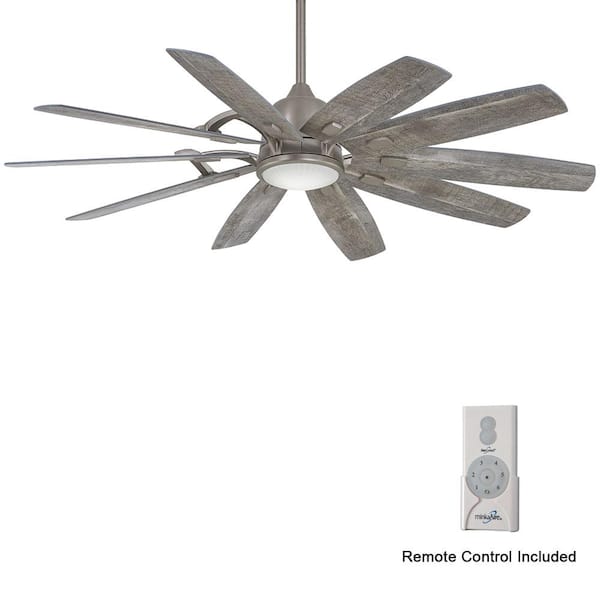 Barn 65 in. Integrated LED Indoor Burnished Nickel Smart Ceiling Fan with Light with Remote Control