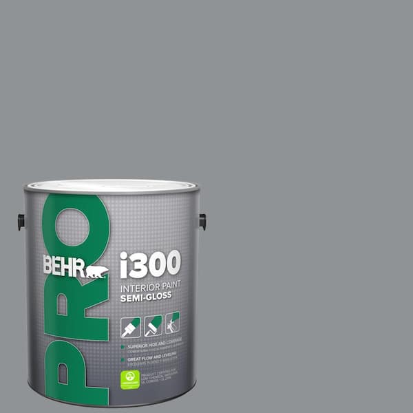 BEHR PRO 1 gal. #PPU26-05 Flint Gray Semi-Gloss Interior Paint
