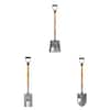 Anvil 28 in. Wood Handle Carbon Steel Transfer Shovel, Garden Spade and Digging Shovel Combo