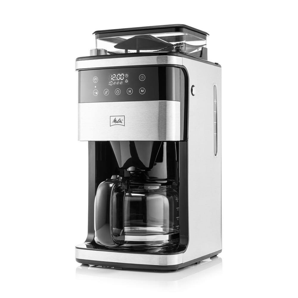 Melitta Aroma Fresh Plus 10-Cup Automatic Drip, Programmable Coffee Maker with built in Burr Coffee Grinder - Thumbnail 4