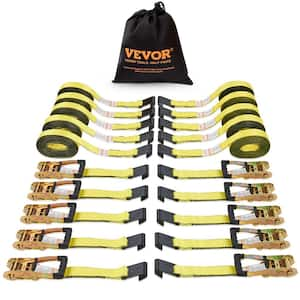 Ratchet Tie Down Straps (10PK), 10,000 lb. Break Strength, Endless Ratchet with 10 Premium 2 in. x 30 ft. Tie Downs