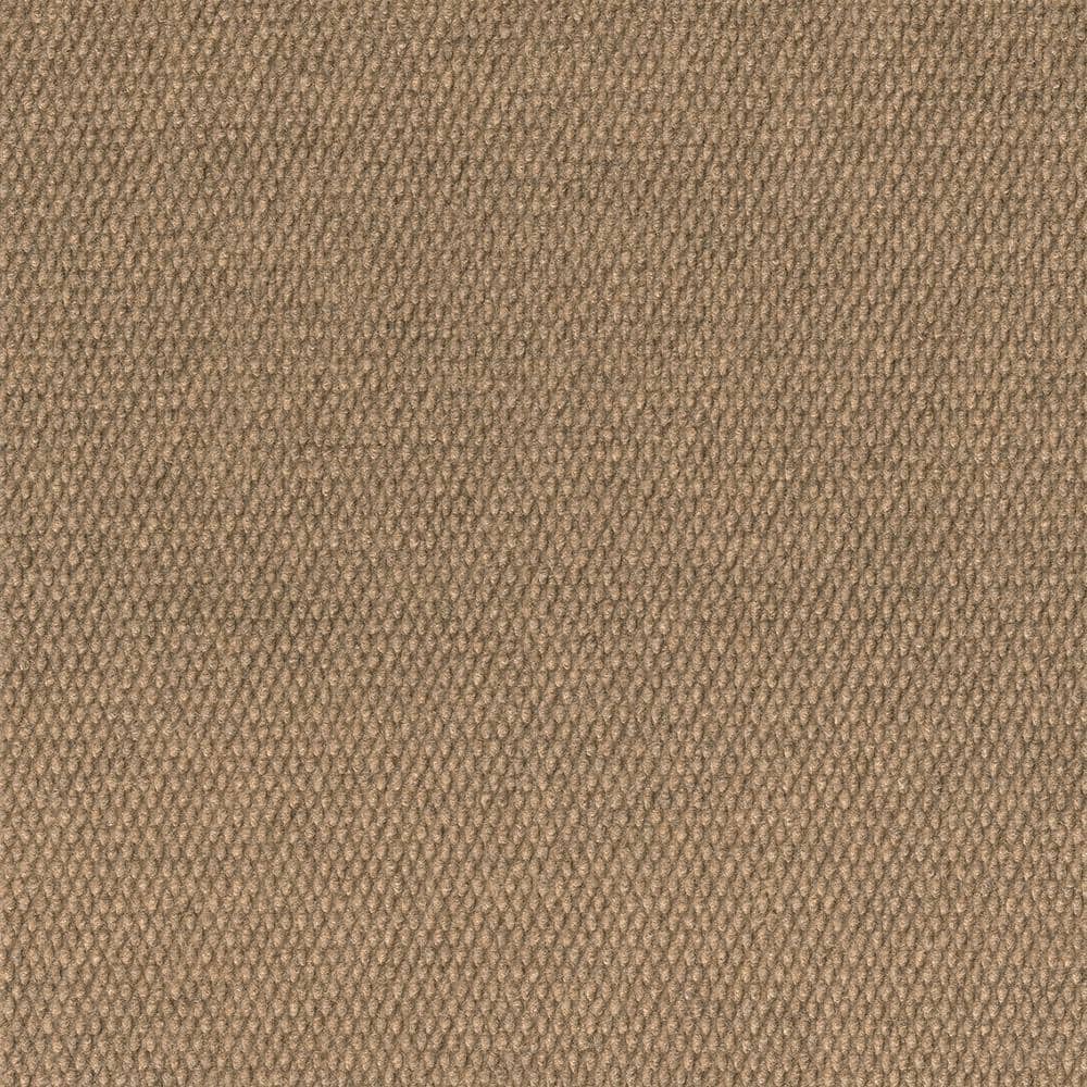 18" Chestnut Self-Stick Hobnail Carpet Tiles, Pack of 16
