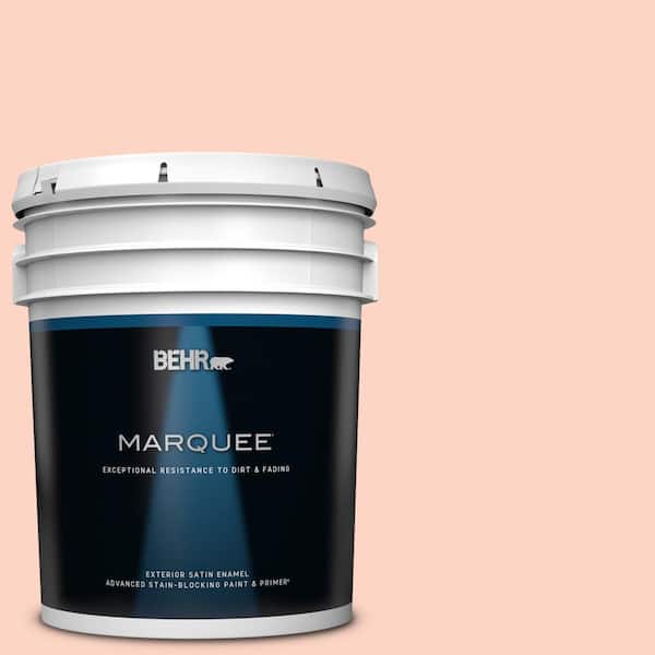 BEHR MARQUEE 5 gal. #210A-2 Coral Dune Satin Enamel Exterior Paint & Primer