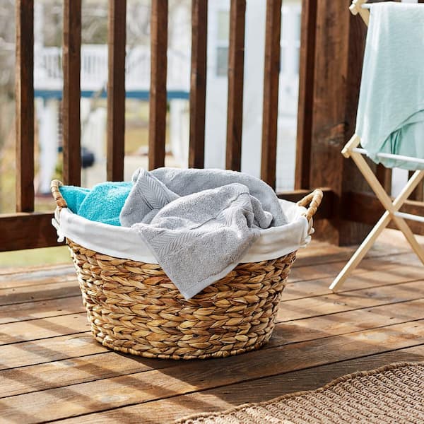 Round Banana Leaf Natural Round Wicker Laundry Basket
