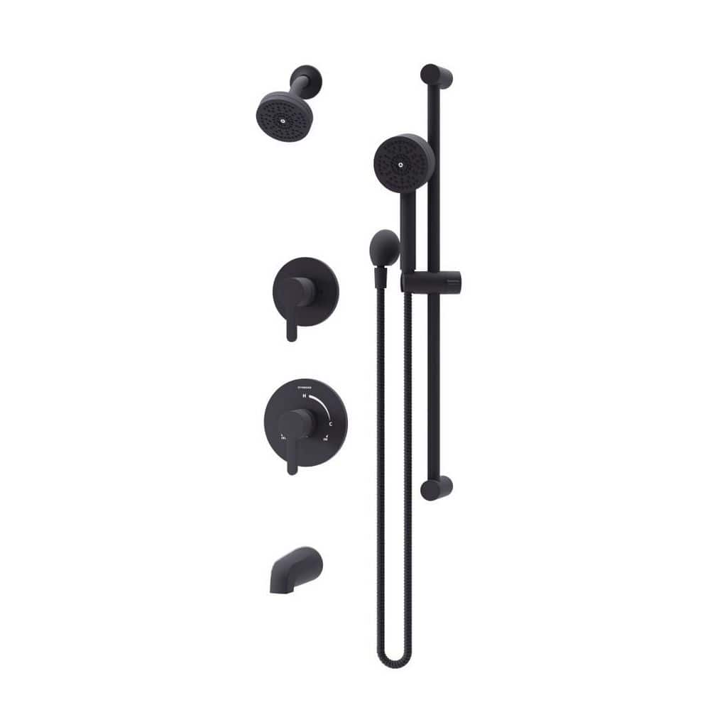 Symmons Solarity HydroMersion Double Handle Tub and Shower Trim