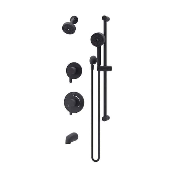 theredthread script inner set 黒 Symmons Solarity HydroMersion Double Handle Tub and Shower Trim