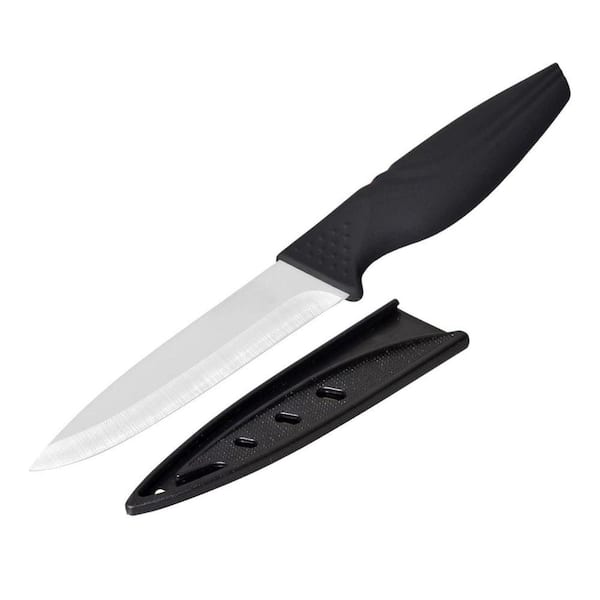Lynzavix 4 in. Ceramic Straight Edge Partial Tang Steak Knife with