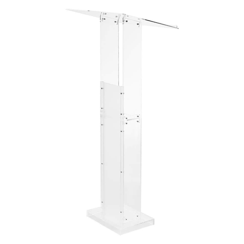 50-In. Acrylic Podium Stand with Storage Shelf, Portable Floor-Standing Lectern for Presentations and Conferences price history on PriceWatchPro