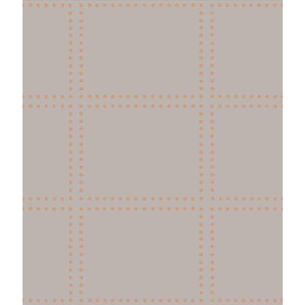 A-Street Prints Gridlock Copper Geometric Copper Wallpaper Sample