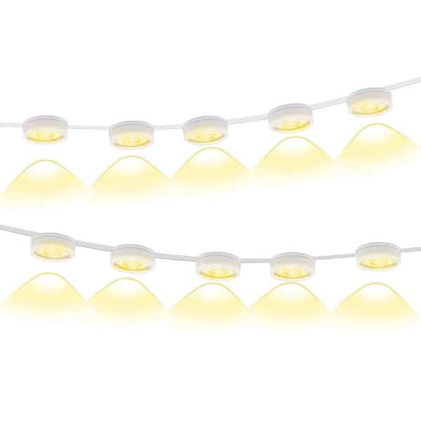 Bieuoram 36-Light 50 ft. Indoor/Outdoor Plug-in Integrated LED 2700K Permanent Light Novelty LED String-Light Eave Decoration
