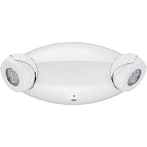 Contractor Select ELM4L 120-Volt/277-Volt Integrated LED White Emergency Light Fixture with 6-Volt Battery