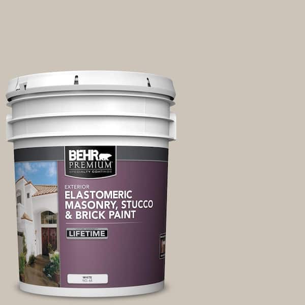 BEHR PREMIUM 5 gal. 720C3 Wheat Bread Elastomeric Masonry, Stucco and Brick Exterior Paint