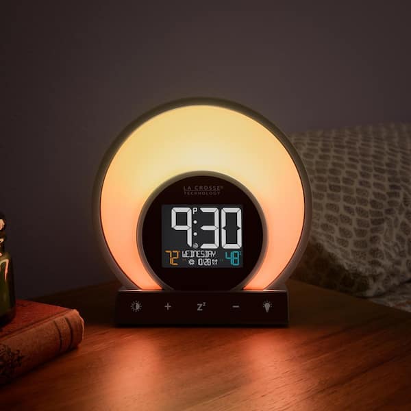 La Crosse Technology Soluna C79141 Mood Light Alarm Clock with Temperature  and Humidity C79141 - The Home Depot