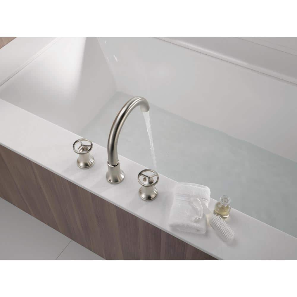 Stainless Steel Modern Widespread Deck Mounted Faucet