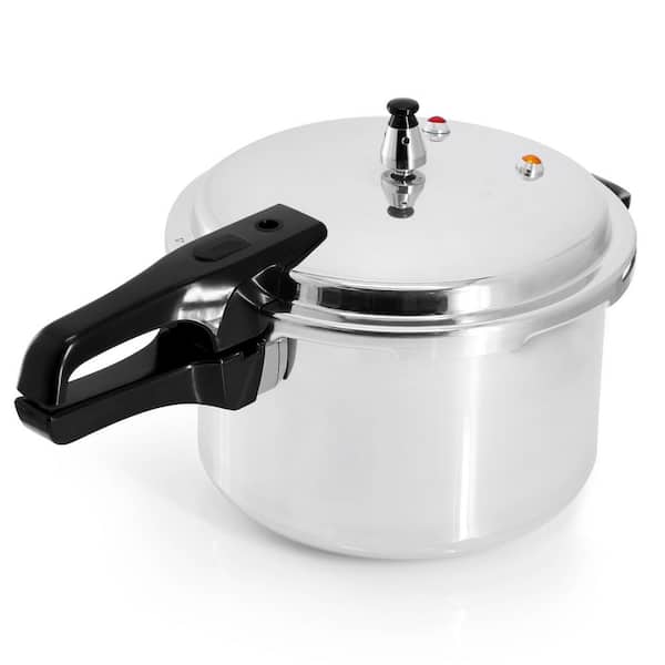 7 qt. Silver Aluminum Gas and Induction Compatible Pressure Cooker