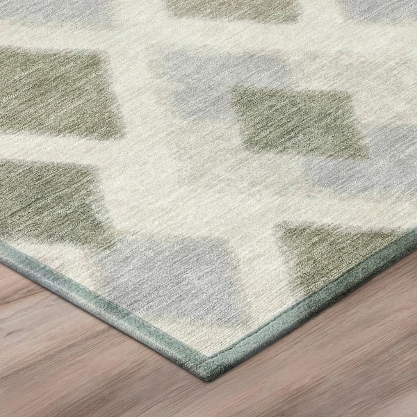 Chantille Machine Washable Indoor/Outdoor Abstract ACN3021 Ivory 9 ft. x 12 ft. Area Rug