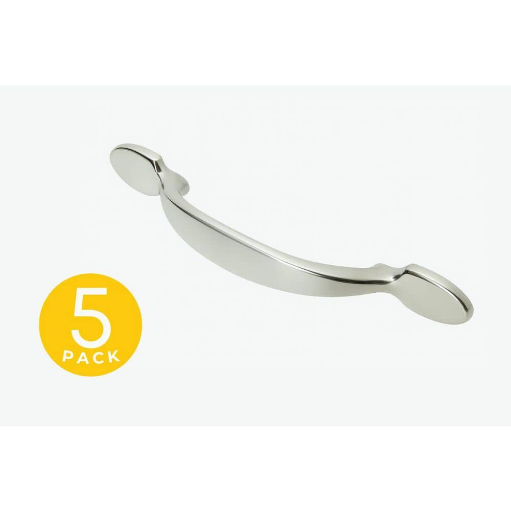 3 in. (76 mm) Center-to-Center Decorative Die-Cast Zinc Drawer Pull in Satin Nickel (5-Pack) price history on PriceWatchPro