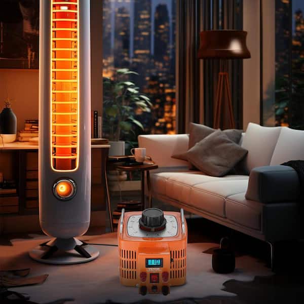 3000VA Auto Variable Voltage Transformer 23 Amp AC Voltage Regulator LCD Display 4 Extra Fuses Thermal Control Switch
