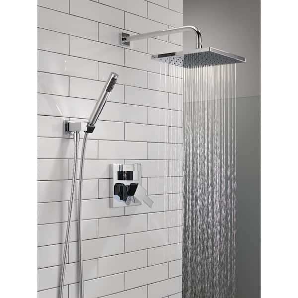 Delta Modern 1-Handle Shower Trim Kit with Hand Shower in Chrome 