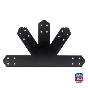 Outdoor Accents Mission Collection 8:12 Pitch ZMAX, Black Powder-Coated Gable Plate