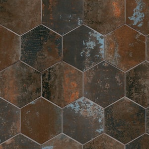 Polaris Hex Mix 8-5/8 in. x 9-7/8 in. Porcelain Floor and Wall Tile (11.5 sq. ft./Case)