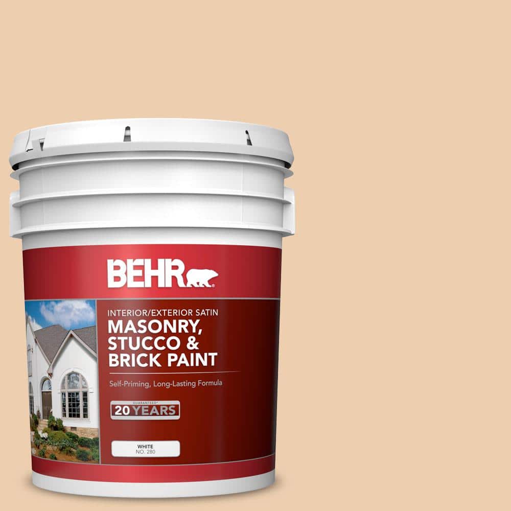 5 gal. #S270-2 Chai Satin Interior/Exterior Masonry, Stucco and Brick Paint
