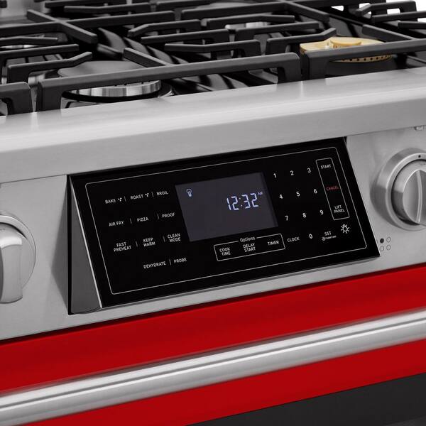 KOSTCH Tilt Panel 36 in. 6 Burners Freestanding Gas Range with 6.2