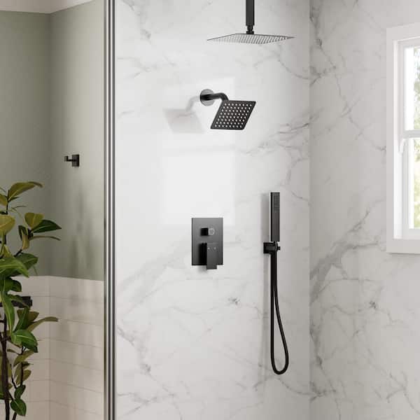 GRANDJOY 3-Spray 10 and 6 in. Dual 3 in 1 Ceiling Mount GRANDJOY 3-Spray 10 and 6 in. Dual 3 in 1 Ceiling Mount