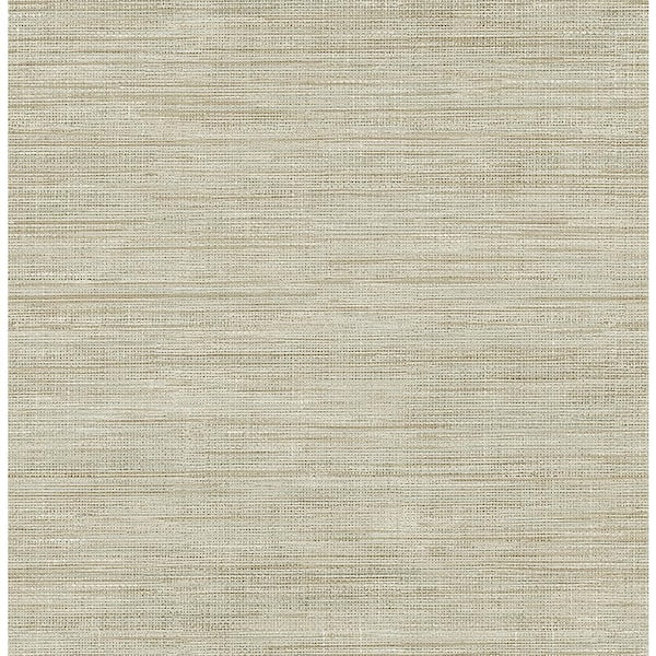Brewster Woven Beige Faux Grasscloth Paper Strippable Wallpaper (Covers 56.4 sq. ft.)