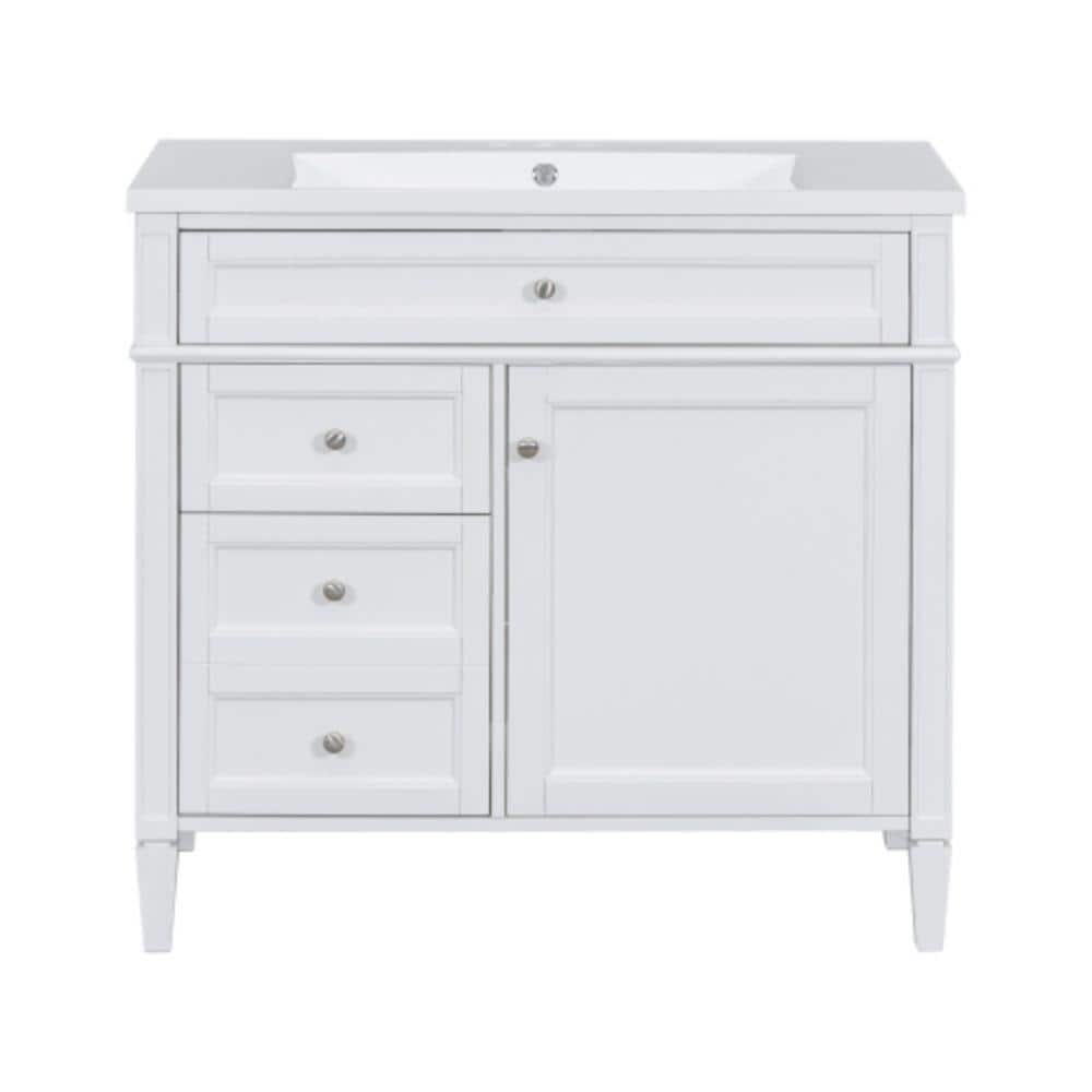 MRS01 36.0 in. W x 18.0 in. D x 33.0 in. H Single Sink Freestanding Bath Va