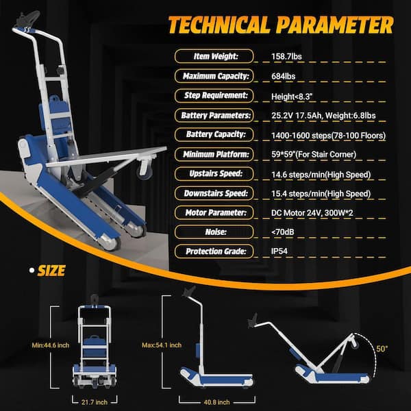 COZY CORNERS INC 683 Capacity Heavy Duty Powered Track Stair