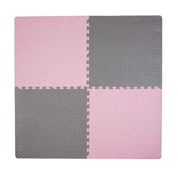 Tadpoles Steel Plate Pink 50 in. x 50 in. EVA Floor Mat Set