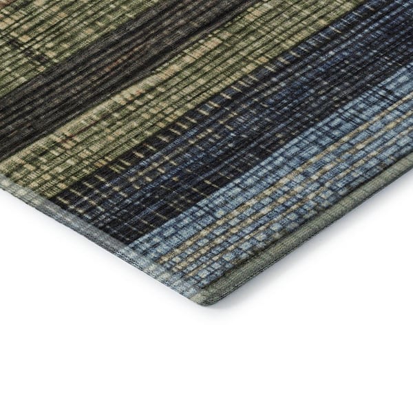 Mayfield Premium Machine Washable Abstract AMF1873 Blue 10 ft. x 14 ft. Area Rug